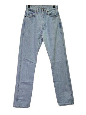 Vintage Wrangler Light Wash High-Waisted Straight Leg Denim Jeans Womens Waist 2